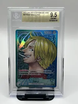 One Piece CCG Sanji Paramount War OP02-026 Leader Foil BGS 9.5 Graded Card - Image 1