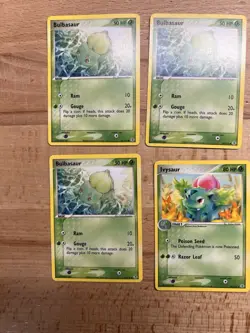 55/112 35/112 Bulbasaur Ivysaur FireRed & LeafGreen Pokemon Card Lot - Image 3