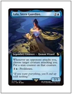 1x Lulu, Stern Guardian, Extended Art, Magic the Gathering MTG NM - Image 1