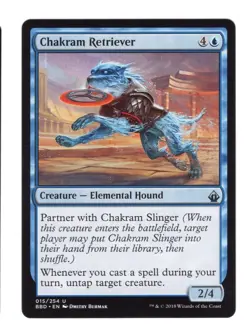 CHAKRAM RETRIEVER ELEMENTAL HOUND BATTLEBOND MAGIC GATHERING MTG NM / UNPLAYED - Image 1