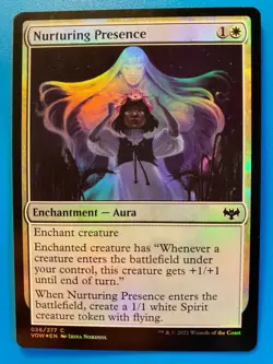 MTG 1x FOIL Nurturing Presence Innistrad: Crimson Vow Magic the Gathering x1 NM - Image 1