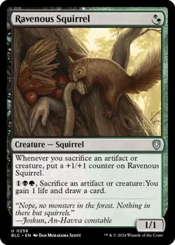 Ravenous Squirrel [Bloomburrow Commander] Near Mint - Image 1