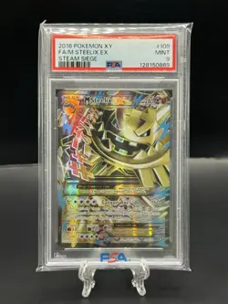 2016 Pokemon - XY Steam Siege - M Steelix EX 109/114 Full Art - PSA 9 - Image 1