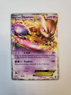 Mewtwo EX - 54/99 - Non-Holo - Pokemon Worlds 2012 Chase Moloney - Played - Image 1
