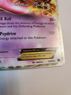 Mewtwo EX - 54/99 - Non-Holo - Pokemon Worlds 2012 Chase Moloney - Played - Image 3