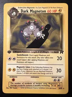 Dark Magneton 28/82 Rare - Team Rocket - 1st Edition - Pokemon TCG - Image 1