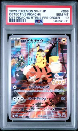 US SELLER PSA 10 Pokemon Pikachu 098/SV-P Detective Pikachu Returns Japanese - Image 1