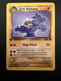 Machamp 27/82 Rare - Team Rocket - 1st Edition - Pokemon TCG - Image 1