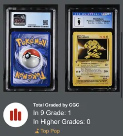 CGC 9 MINT Portuguese Electabuzz Base 1st Edition Pokemon #20/102 **Top Pop 1** - Image 1