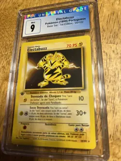 CGC 9 MINT Portuguese Electabuzz Base 1st Edition Pokemon #20/102 **Top Pop 1** - Image 2