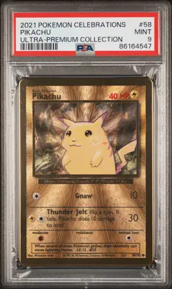 2021 Pokemon Celebrations Ultra Premium Collection #58 Pikachu PSA 9 - Image 1