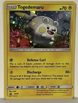 Togedemaru Cosmo Holo SM09 Black Star Promos NM Pokemon Fast Ship - Image 1