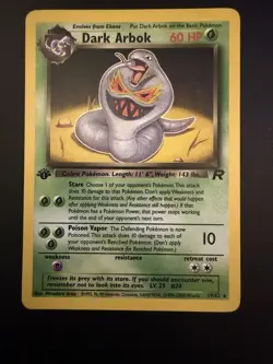 Dark Arbok 19/82 Rare - Team Rocket - 1st Edition - Pokemon WOTC - Image 1
