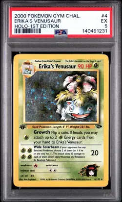 2000 POKEMON GYM CHALLENGE ERIKA’S VENUSAUR #4 HOLO-1ST EDITION PSA 5 - Image 1
