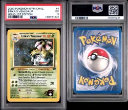 2000 POKEMON GYM CHALLENGE ERIKA’S VENUSAUR #4 HOLO-1ST EDITION PSA 5 - Image 3
