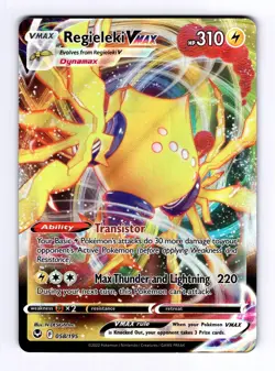 Regieleki VMAX SWSH12: Silver Tempest #058 (2022) Ultra Rare Holo NM Pokemon - Image 1