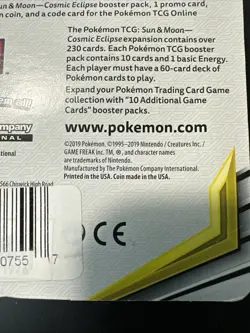 Pokemon TCG - Sun & Moon Cosmic Eclipse Single Booster Blister Pack - Terrakion - Image 3
