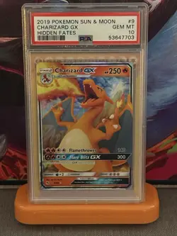 Pokemon Charizard GX 9/68 Ultra Rare Full Art Hidden Fates PSA GEM MINT 10 - Image 1