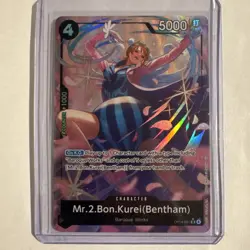 One Piece Mr.2.Bon.Kurei (Bentham) (Alt. Art) The Azure Sea's Seven OP14-091 SR - Image 1