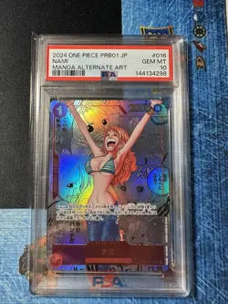 MANGA ALT ART NAMI PRB01-016 R PREMIUM ONE PIECE THE BEST Japanese PSA 10 #2390 - Image 1