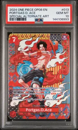 One Piece OP-08 Two Legends Portgas.D.Ace Alternate Art SP PSA 10 - Image 1