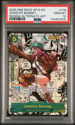 2025 ONE PIECE OP12-LEGACY OF THE MASTER #118 JEWELRY BONNEY PSA 10 - Image 1