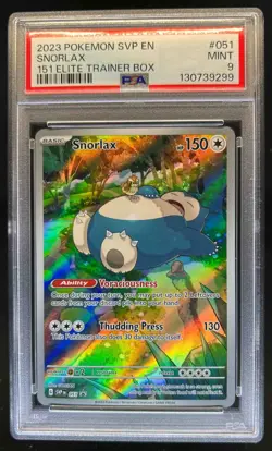 2023-25 Pokemon SV Black Star Promos SVP EN Snorlax #051 PSA 9 - Image 1
