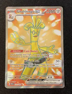 Pokemon Card Gholdengo EX 231/182 Paradox Rift Full Art Holo Rare Near Mint NM - Image 1