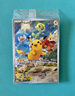Pikachu 027 Scarlet & Violet Promo Pokemon card; sealed, new condition - Image 1