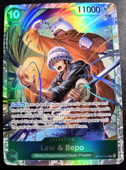 Law & Bepo ST24-004 SR ONE PIECE Tcg Card Game NM Green - Image 1