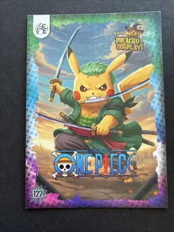 One Piece (Pikachu) #122 - Holo - Electric Pikachu Cosplay Pokemon - Image 1