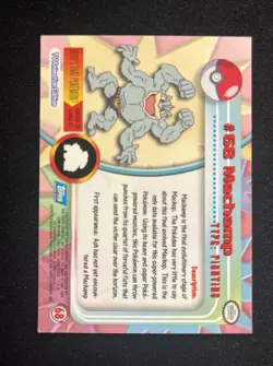Pokemon Topps Holo #68 Machamp TV Animation Edition Blue Logo Card - Image 2