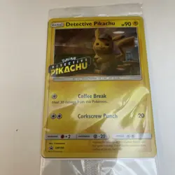 Pokemon TCG Detective Pikachu SM190 Promo Card Sealed - Image 1