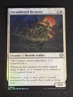 MTG Lorwyn Eclipsed Encumbered Reejerey Foil 0014 NM - Image 1