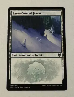 MTG Snow-Covered Forest 284 Kaldheim NM - Image 1