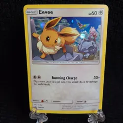 Pokemon Eevee TCG SM235 Black Star Promos Holo Rare Card 2019 Cosmos - Image 1