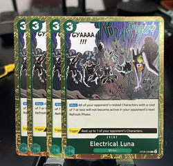 PLAYSET Electrical Luna x4 Holo OP08-036 Two Legends One Piece TCG - Image 1