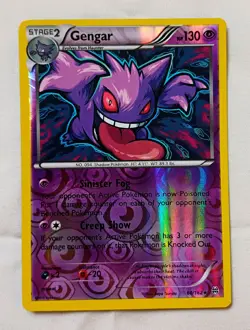 Gengar 60/162 Reverse Holo XY Breakthrough Pokemon Card - Image 2
