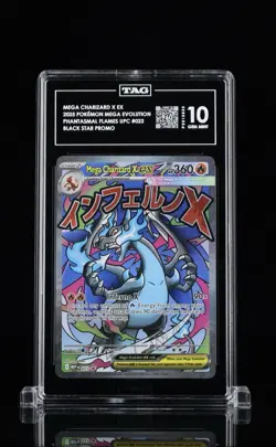 Pokemon TCG Mega Charizard x EX #023 Black Star Promo TAG 10 - Image 1