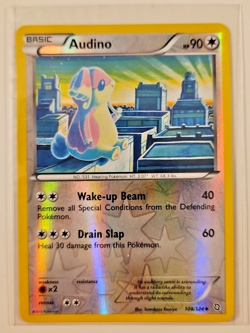 Audino 108/124 Pokemon TCG Dragons Exalted Reverse Holo Uncommon NM - Image 1