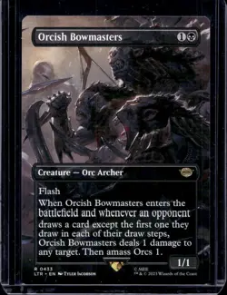 MTG Magic Lord of the Rings #433 Orcish Bowmasters Rare Borderless Scene (A) - Image 1