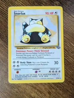 Pokemon TCG - Snorlax 27/64 Jungle Regular - MODERATELY PLAYED - Image 1