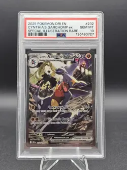 2025 POKEMON DRI SPECIAL ILLUSTRATION RARE #232 CYNTHIA'S GARCHOMP EX PSA 10 - Image 1