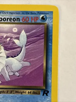 Pokemon Dark Vaporeon Team Rocket 45/82 1st Edition 60 HP Uncommon English - Image 3