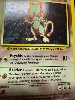 Mewtwo 10/102 Pokemon TCG 1999 Base Set Holo Unlimited Rare - Image 4