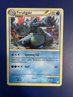 Pokemon TCG Feraligatr Heartgold Soulsilver 20/123 Promo Cracked Ice Holo NM - Image 1