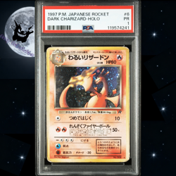 PSA 1 Dark Charizard No. 006 Holo Rare Team Rocket Japanese Pokemon Card 1997 - Image 1