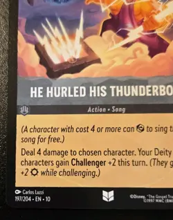 He Hurled His Thunderbolt 197/204 Uncommon Whispers In The Well Disney Lorcana - Image 4