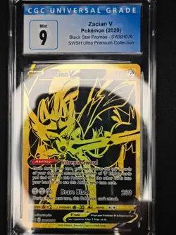 Zacian V SWSH076 SWSH: Sword & Shield Promo Cards Holo CGC 9 - Image 1