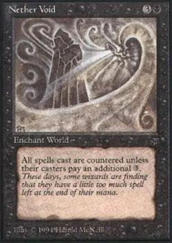 MTG Nether Void, Legends, Moderately Played, English - Image 1